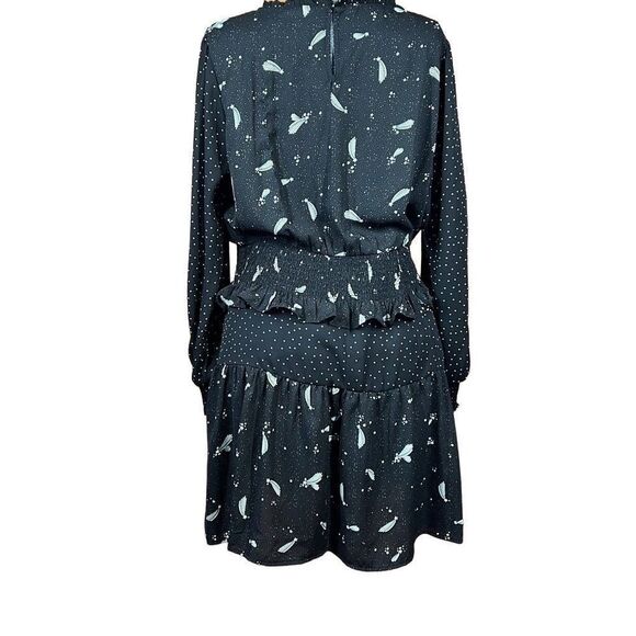 Popsugar Black White and Cream Multi Print Tiered Dresss Size XL - Picture 3 of 14